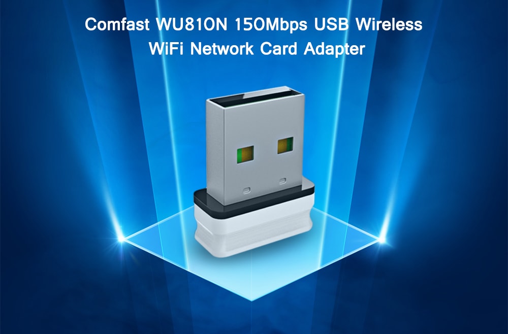 Comfast WU810N 150Mbps USB Wireless WiFi Network Card Adapter- White