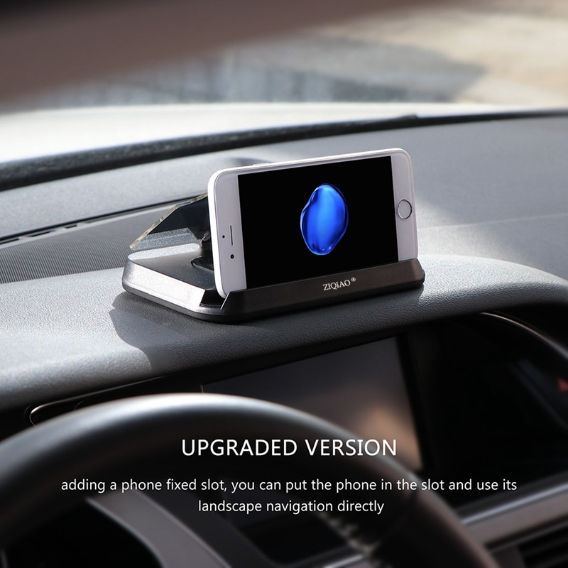 ZIQIAO Universal Car HUD Head Up Display Projector Smart Phone GPS Navigation Holder- Black