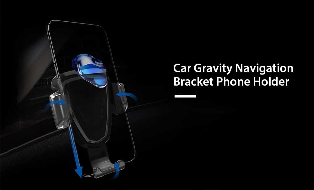 Car Gravity Navigation Bracket Phone Holder- Black Regular