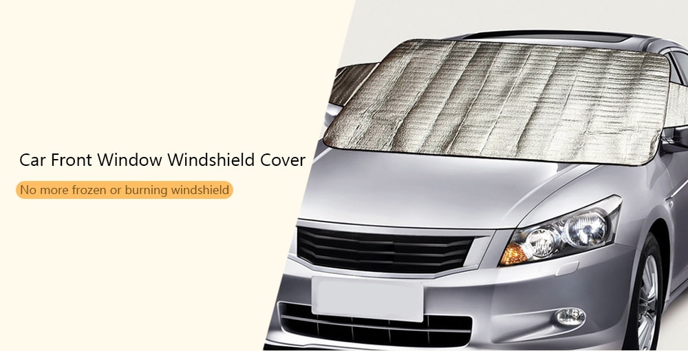 Smart Windshield Cover Anti Shade Frost Ice Snow UV Protector for Vehicles Car- Warm White