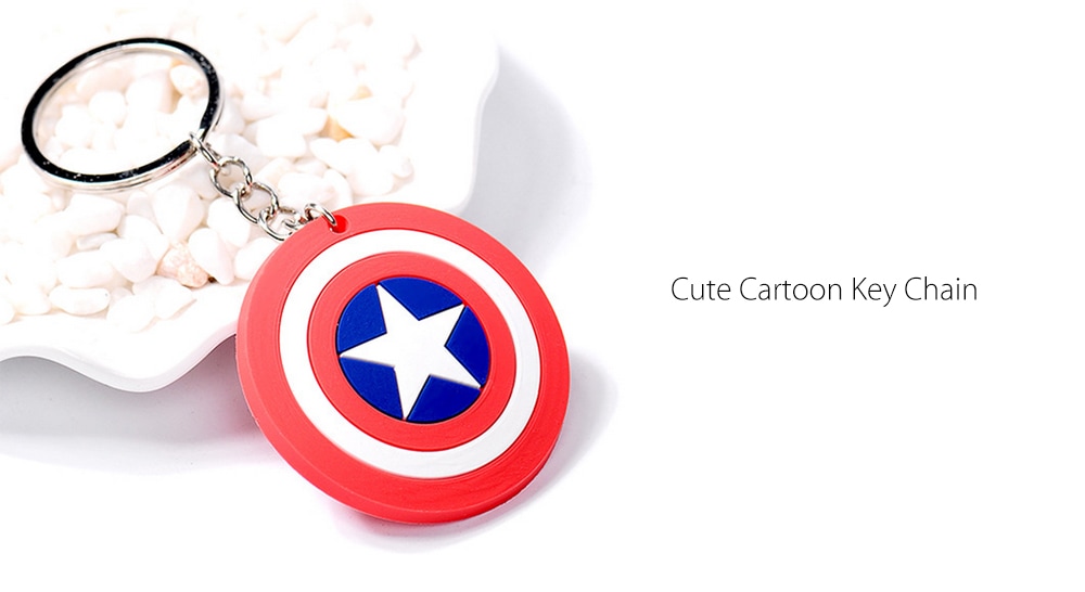 Cute Cartoon Keychain Soft Plastic Keyring Pendants Accessory- Red