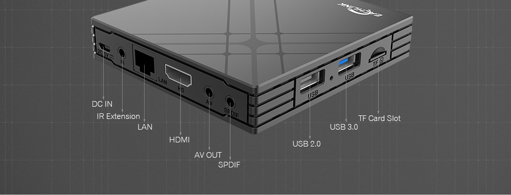 EACHLINK H6MINI TV Box Allwinner H6 4GB RAM + 32GB ROM 2.4G WiFi 100Mbps USB3.0 BT4.1 Support 6K H.265- Black 4GB RAM+32GB ROM EU Plug