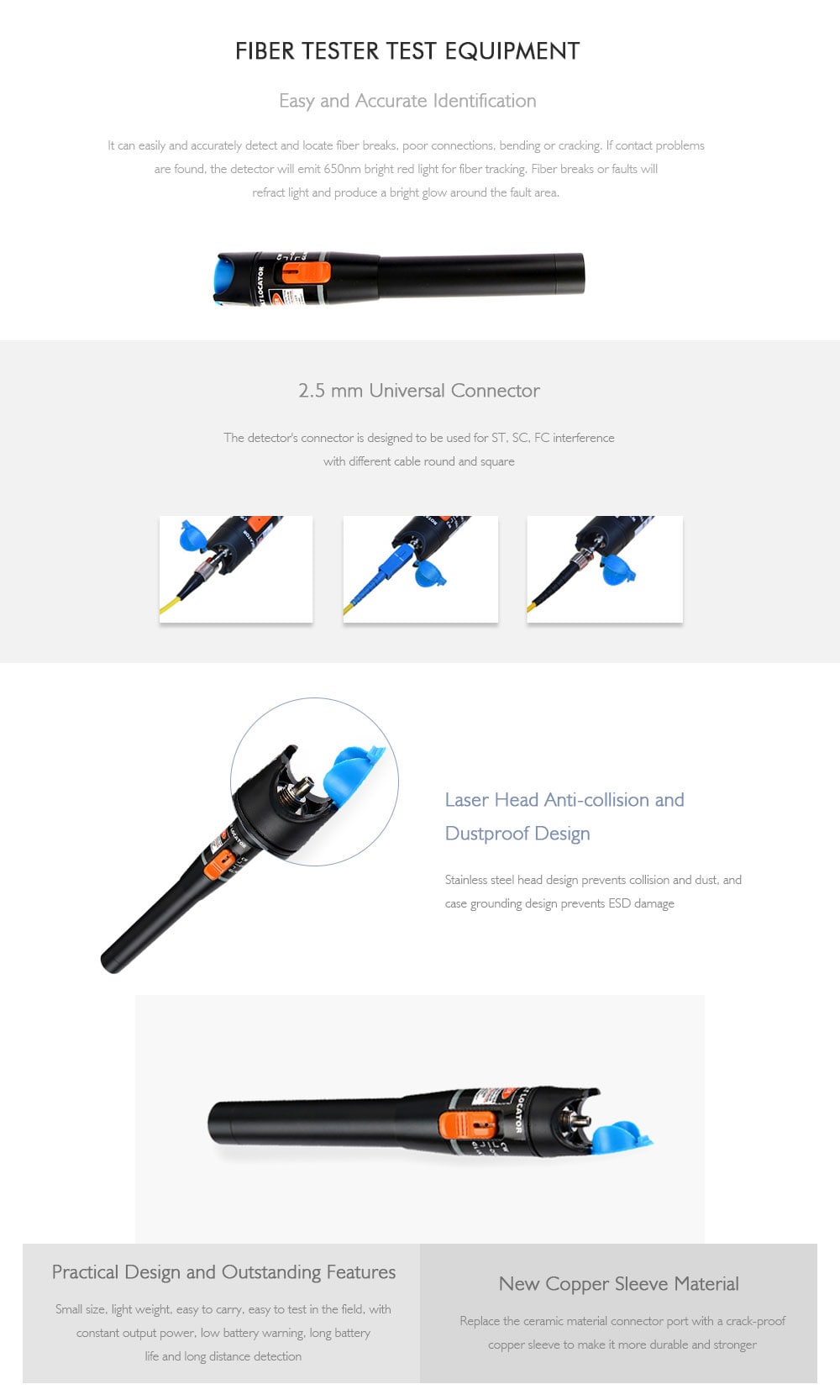 Fiber-optic Tool Set Wire Cable Stripper Pliers Multi-fiber Optical Power Meter- Colormix