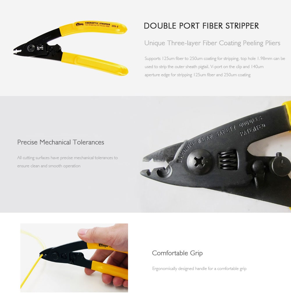 Fiber-optic Tool Set Wire Cable Stripper Pliers Multi-fiber Optical Power Meter- Colormix