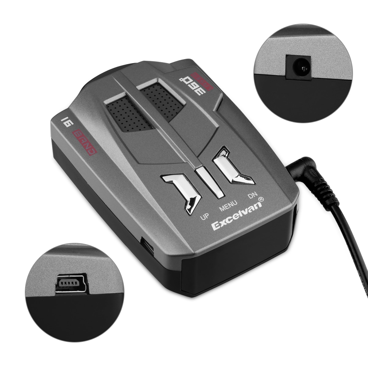 V9 Anti-Police Radar Detector- Ash Gray