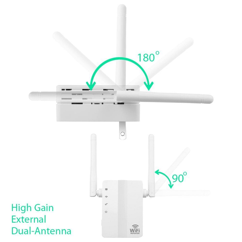 300Mbps Wifi Repeater Wireless-N Range Extender Signal Booster Network Router- whiteM