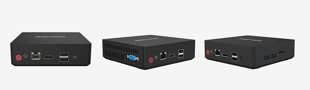 MINISFORUM N36 Intel Celeron N3060 Mini PC HD Graphics 400 Expandable 2.5 Inch SSD HDD 2.4GHz + 5.8GHz WiFi 1000Mbps 2 x USB3.0 BT4.2 Support Windows 10 Home- Black 4GB LPDDR3+64GB ROM UK Plug