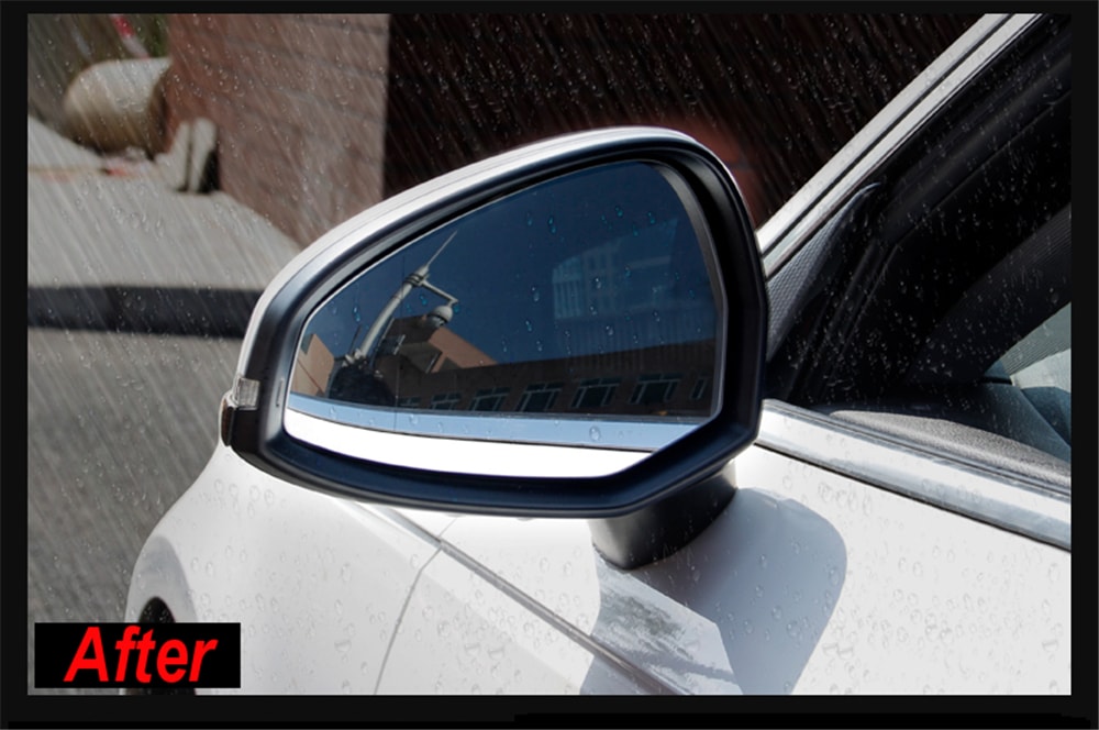 2Pcs Car Anti Fog Rainproof Rear View Mirror Window Protective Film  Nano Coating- Transparent