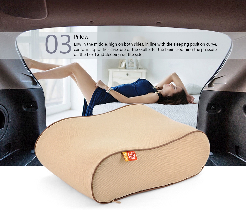 gigi G - 1589 Car Armrest Pillow Memory Armrest Box Pad Neck Cushion- Gray