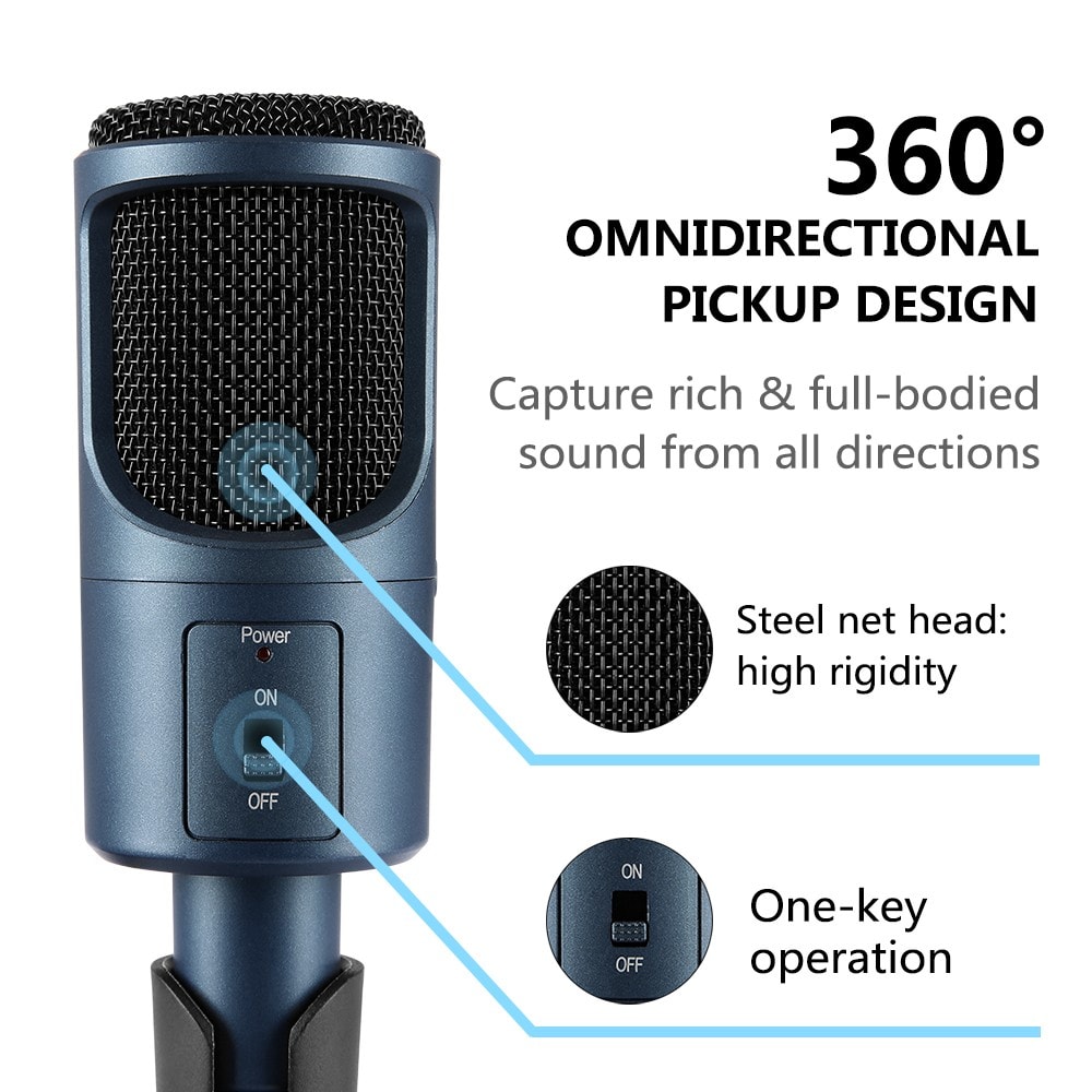 MAD GIGA SF - 960B USB Condenser Microphone- Cerulean