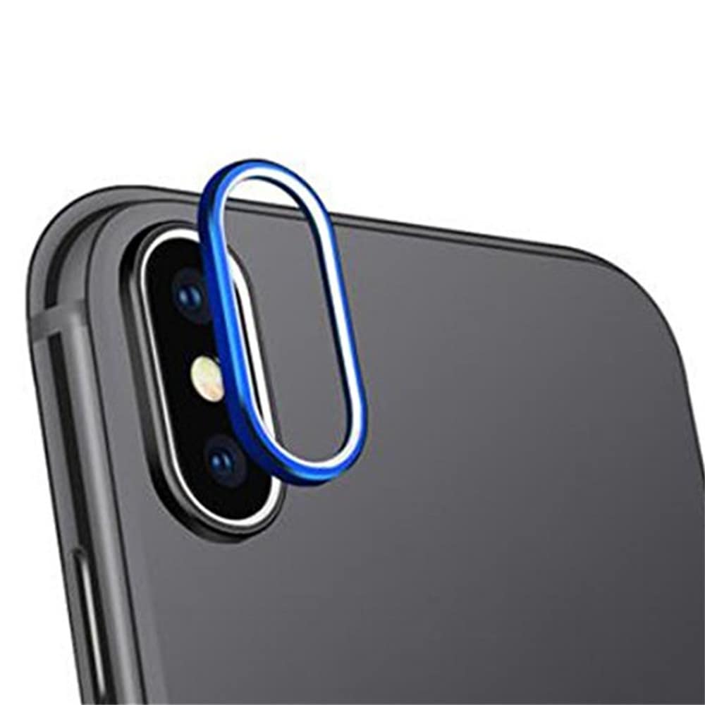 Sakula Camera Lens Protector Plating Aluminum for iPhone X Cameral Case Cover Ring- Red