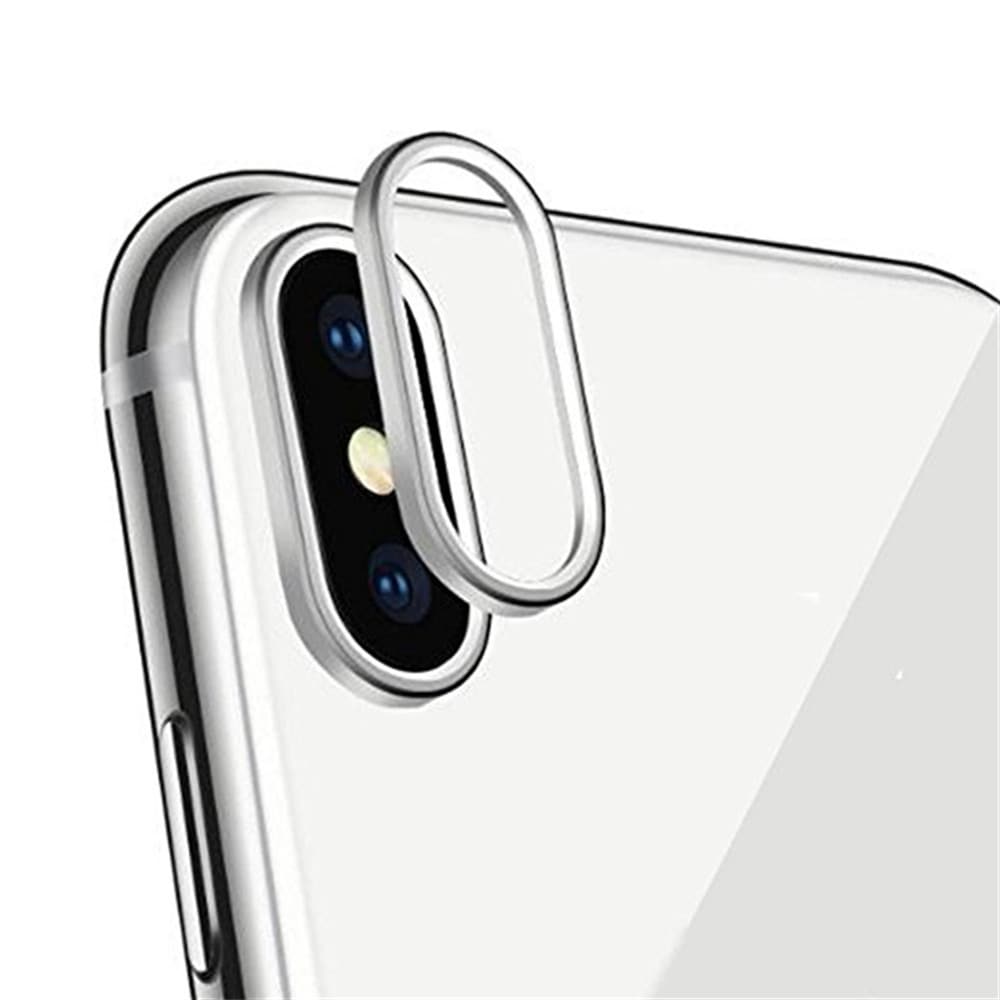 Sakula Camera Lens Protector Plating Aluminum for iPhone X Cameral Case Cover Ring- Red