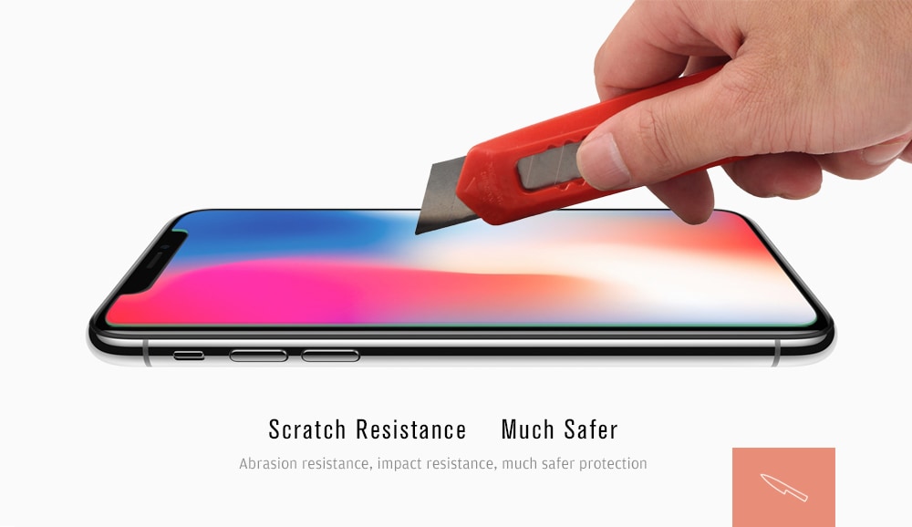 TOCHIC 9H Hardness Tempered Glass Screen Film for iPhone X- Transparent